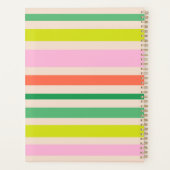 Retro vintage strepen jaarplanner planner (Achterkant)