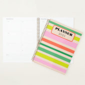 Retro vintage strepen jaarplanner planner (Display)