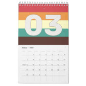 Retro Vintage Stripes 2026 Kalender (Mar 2027)