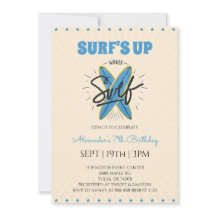 Retro Vintage Surf Verjaardagsfeestje