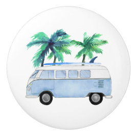 Retro Vintage Surfplanken Keramische Knop
