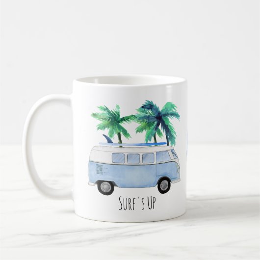 Retro Vintage Surfplanken Koffiemok (Links)