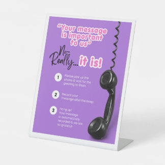 Retro Vintage Telefoon Audio Gastboek Bord Reclamebord Met Voetstuk