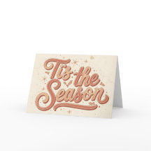 Retro Vintage Tis the Season Kerstmis