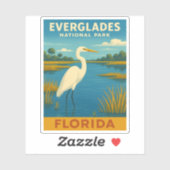 Retro Vintage Travel Florida Everglades Natuur Sticker (Vel)