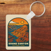 Retro Vintage Travel Grand Canyon National Park Sleutelhanger (Achterkant)