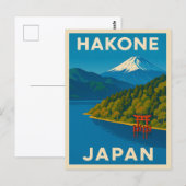 Retro Vintage Travel Hakone Japan Schilderachtig l Briefkaart (Voorkant / Achterkant)