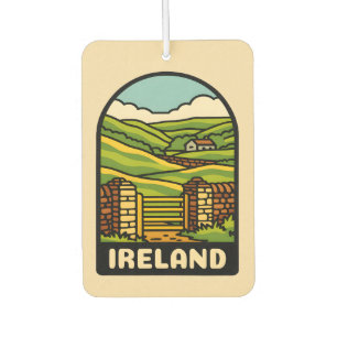 Retro Vintage Travel Ireland Platteland Schilderac Luchtverfrisser