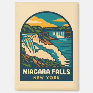 Retro Vintage Travel Niagara Herfsten Nederland Magneet