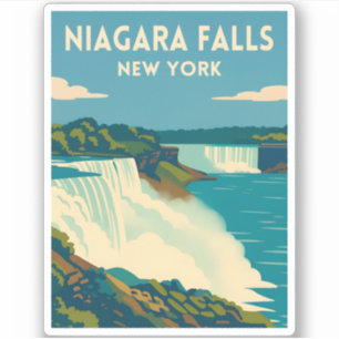 Retro Vintage Travel Niagara Herfsten Nederland Sticker