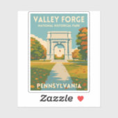 Retro Vintage Travel Pennsylvania Valley Forge Sticker (Vel)