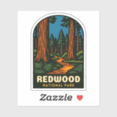 Retro Vintage Travel Redwood National Park Nature Sticker (Vel)