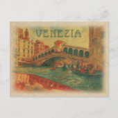 Retro Vintage Travel - Venezia  Venice Italy  Briefkaart (Voorkant)