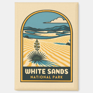 Retro Vintage Travel White Sands Nationaal Park Magneet