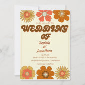 retro vintage trendy trouwkaart kaart (Voorkant)