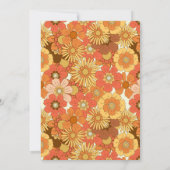 retro vintage trendy trouwkaart kaart (Achterkant)