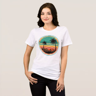 Retro Vintage Tropisch Paradijs Tri-Blend Shirt
