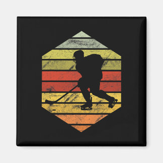 Retro Vintage Truitje Ijshockey Speler Aanvaller  Magneet