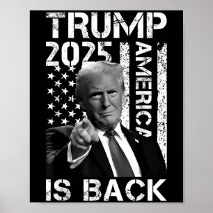 Retro Vintage Trump Amerika Is Terug 2025 Trump Vl Poster