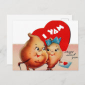 retro vintage Valentijnsdag yams Feestdagenkaart (Voorkant / Achterkant)