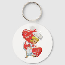 Retro Vintage Valentijnsmeisje Hoge Suiker