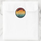 Retro Vintage Valsscherm Ronde Sticker (Tas)