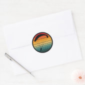 Retro Vintage Valsscherm Ronde Sticker (Envelop)