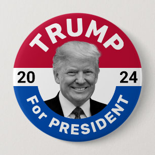 Retro Vintage Verkiezingscampagne Trump President Ronde Button 4,0 Cm