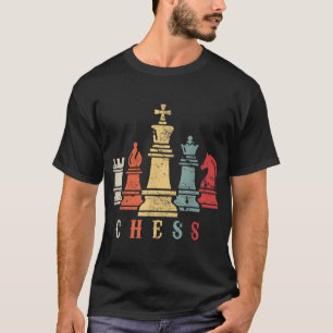 Retro Vintage Vervallen Schaakset Schaakmat Cadeau T-shirt