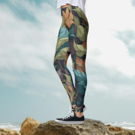 Retro Vintage Victoriaans William Morris Art Patte Leggings