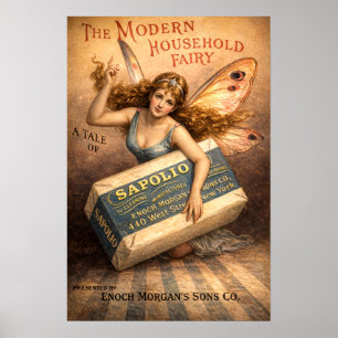 Retro Vintage Victoriaanse Tijdperk Zeep Advertent Poster