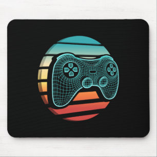 Retro Vintage Videogame Controller Gamer Zonsonder Muismat