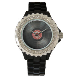 Retro Vintage VinylHorloge van het Verslag - Horloge