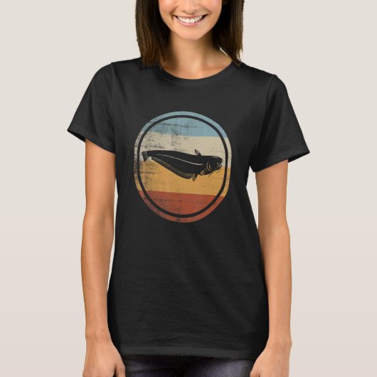 Retro Vintage Vissen Meerval T-shirt (Voorkant)