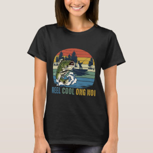 Retro Vintage Visspoel Cool Ong Noi Vaderdag T-shirt