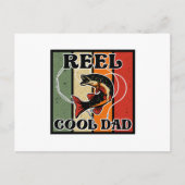 Retro Vintage Visspoel Mooie Vader Visliefhebber Briefkaart (Voorkant)