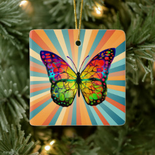 RETRO VINTAGE VLINDER ABSTRACT KERAMISCH ORNAMENT