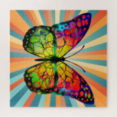 RETRO VINTAGE VLINDER ABSTRACT LEGPUZZEL (Horizontaal)
