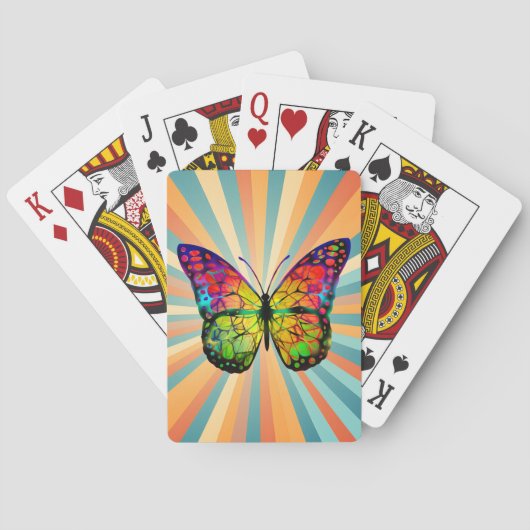 RETRO VINTAGE VLINDER ABSTRACT POKERKAARTEN (Achterkant)