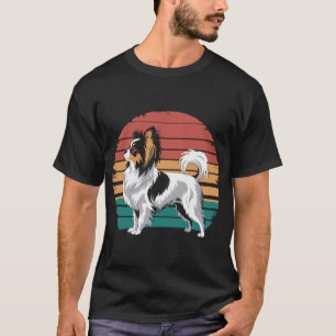 Retro Vintage Vlinderhond Dierenliefhebber Papillo T-shirt