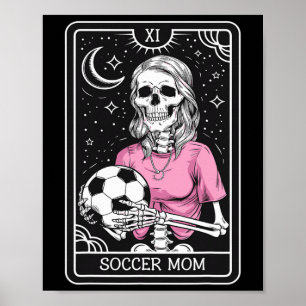 Retro Vintage Voetbalmoeder Tarotkaart  Poster