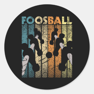 Retro Vintage Voetbalspeler Tafel Voetbal Ronde Sticker