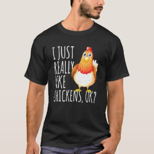 Retro Vintage Vogel T-shirt Ik Hou Gewoon Van Kipp