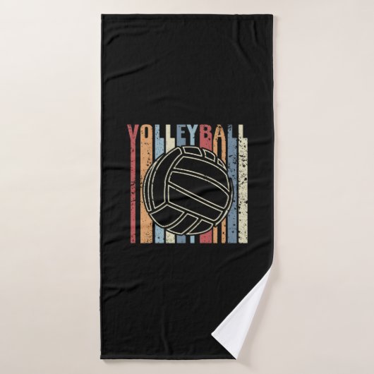 Retro Vintage Volleybal Badhanddoek (Badhanddoek)