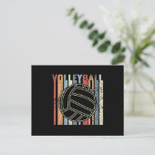 Retro Vintage Volleybal Briefkaart (Staand voorkant)