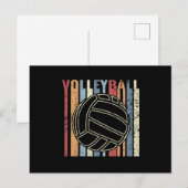 Retro Vintage Volleybal Briefkaart (Voorkant / Achterkant)