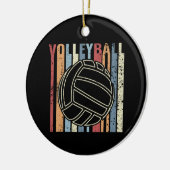 Retro Vintage Volleybal Keramisch Ornament (Links)
