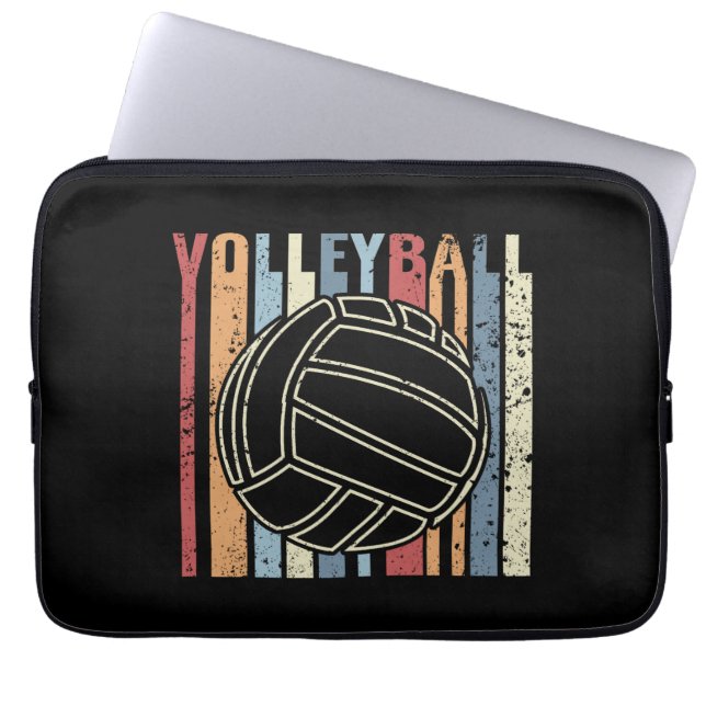 Retro Vintage Volleybal Laptop Sleeve (Voorkant)