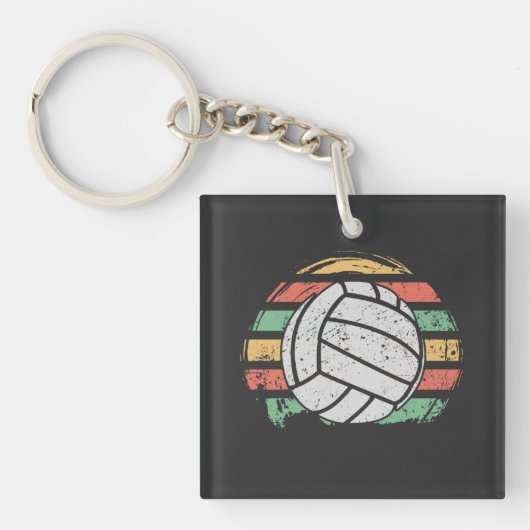 Retro Vintage Volleybal Sleutelhanger (voorkant)