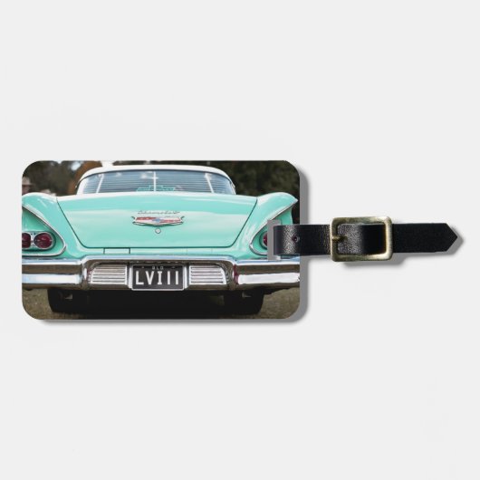 Retro vintage-wagen bagagelabel (Voorkant horizontaal)